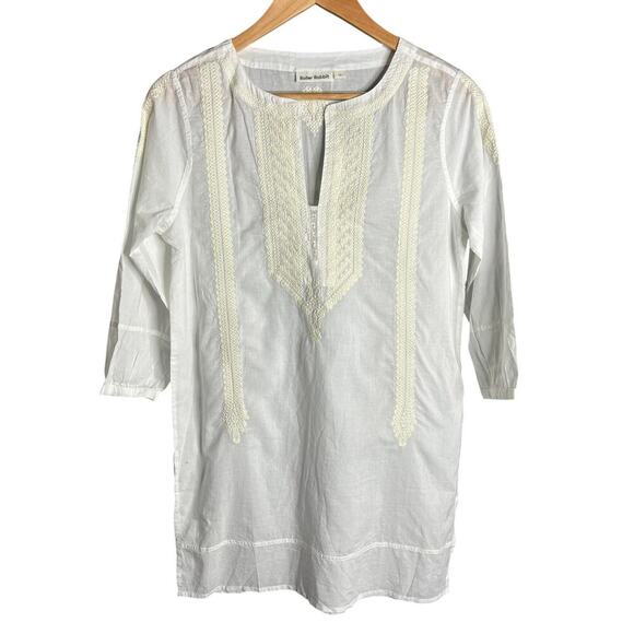 Roller Rabbit 3/4 Sleeve Tunic Top White Size XS - Picture 1 of 3
